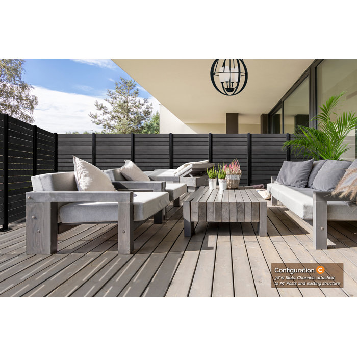 DESIGNVU 72” Galvanized Steel Adjustable Slat Fence Frame Kit & Reviews Wayfair